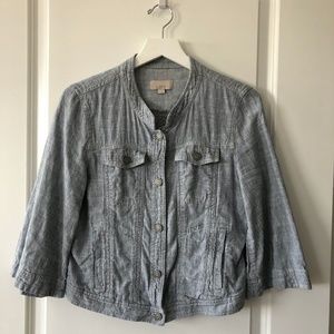 Chambray swing jacket